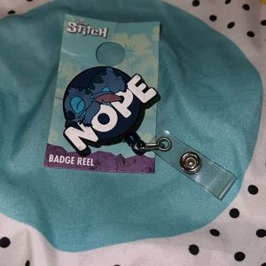 Disney stitch badge holder NEW!!!